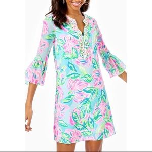 Lilly Pulitzer Eleanora Silk Dress kaftan XS totally blossom NWT